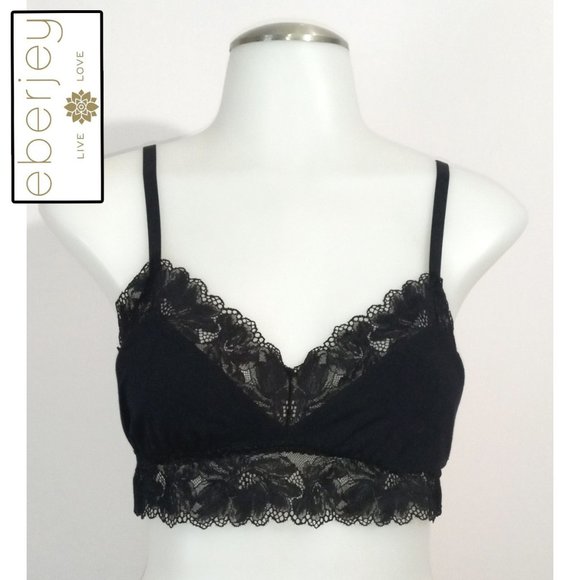 EBERJEY Rosalia Lace-Trimmed Stretch-TENCEL Modal Jersey Bra Sz S - Picture 1 of 5